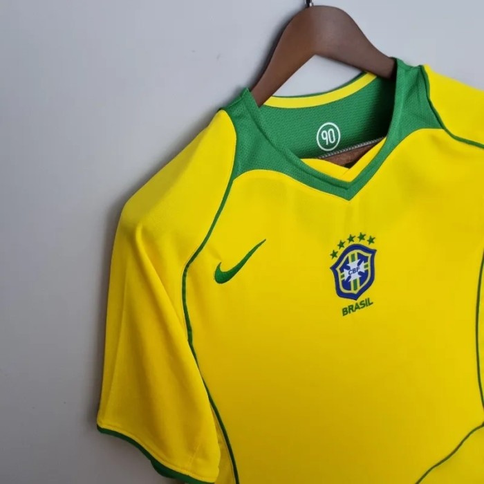 Brazil 2004 Retro Home Soccer Jersey - Fan Version