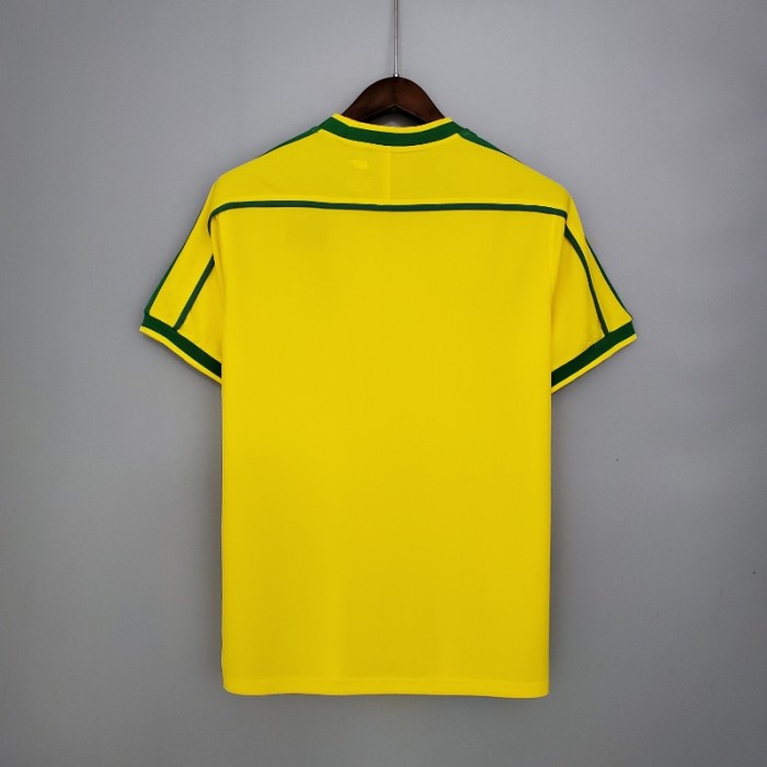 Brazil 1998 Retro Home Soccer Jersey - Fan Version