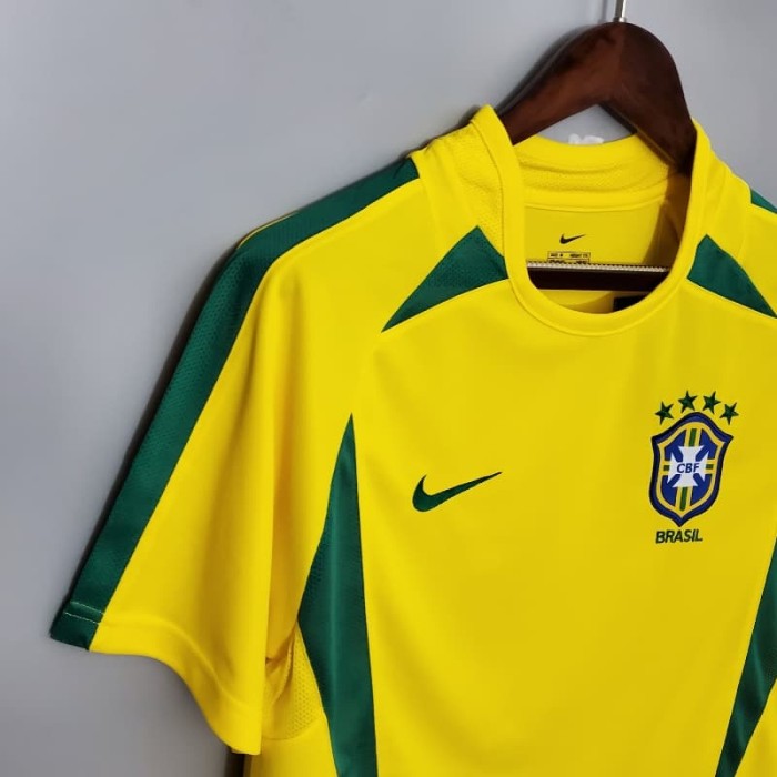 Brazil 2002 Retro Home Soccer Jersey - Fan Version