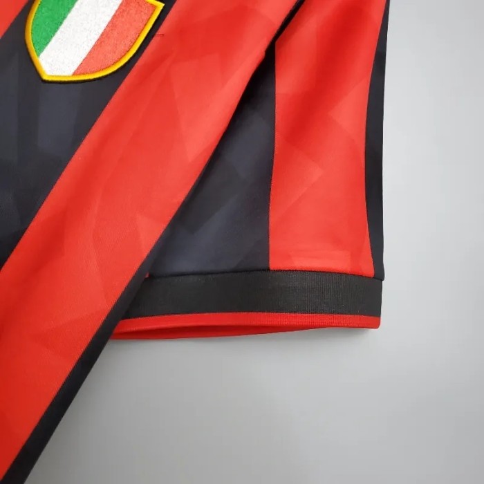 AC Milan 1993-94 Home Retro Soccer Jersey - Fan Version