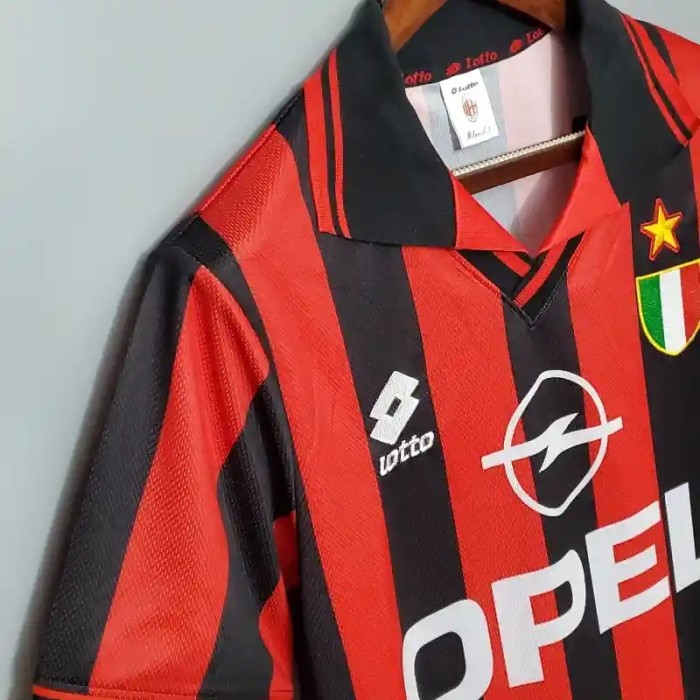 AC Milan 1996-97 Home Retro Soccer Jersey - Fan Version