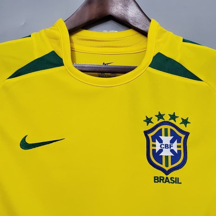 Brazil 2002 Retro Home Soccer Jersey - Fan Version