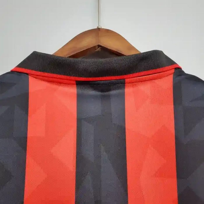 AC Milan 1993-94 Home Retro Soccer Jersey - Fan Version