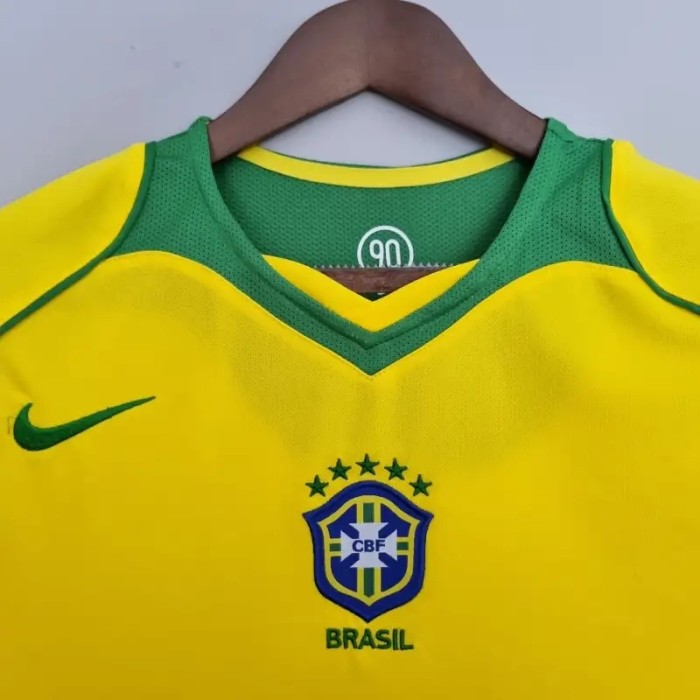 Brazil 2004 Retro Home Soccer Jersey - Fan Version