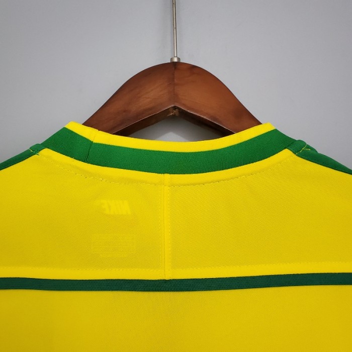 Brazil 1998 Retro Home Soccer Jersey - Fan Version