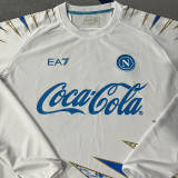 2025/26 Napoli White Long Sleeve Training Soccer Jersey