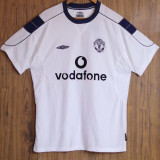 2000/2001 M Utd Away White Retro Fans Soccer Jersey（Vodafone）