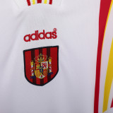1996 Spain Away White Retro Soccer Jersey