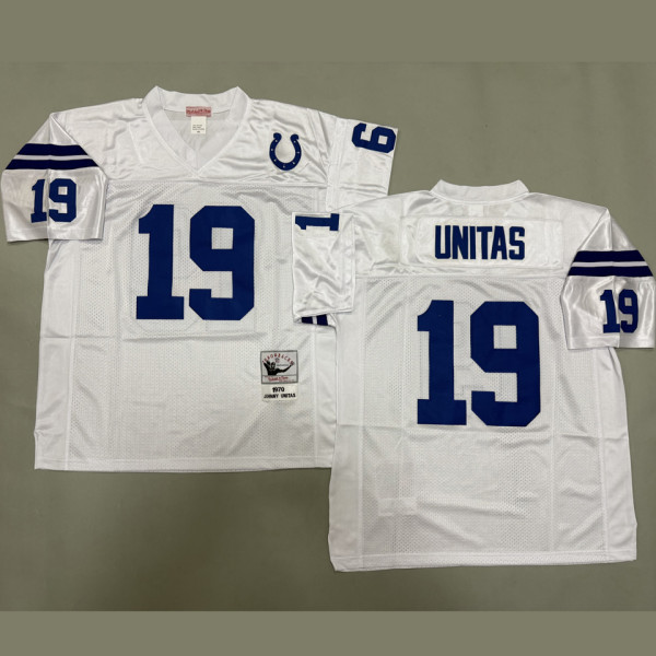 UNITAS #19 Men's Indianapolis Colts Retro NFL Jersey  小马