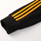 2026/27 Roma Black Hoody Thickened Fluff Zipper Jacket Tracksuit