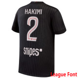 2025/26 PSG 1:1 Quality 4th Black Grey Fans Soccer Jersey