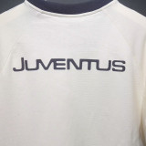 2025 JUV White Cotton Retro Style T-shirt