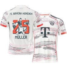 Müller # 25 BFC  1:1 Quality Away Fans Soccer Jersey 2025/26 纪念版号码 ★★