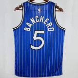 2019 Magic BANCHERO #5 Royal Blue Retro NBA Jerseys