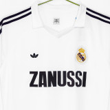 1984/85 RM White Home Retro Soccer Jersey