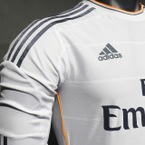 2013/14 RM White Home Retro Player Version Long Sleeve Soccer Jersey  球员版