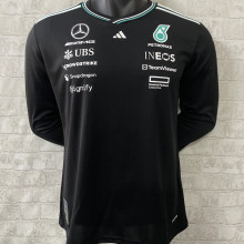 2025 Mercedes AMG Petronas F1 Black Long Sleeve Team T-Shirt