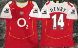 HENRY #14 ARS Home Retro Jersey 2004/05 (Have Patch 带2003-2004 金双臂章 FA Premier League Font 英超字体 ) ★★