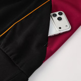 2026/27 Roma Black Hoody Thickened Fluff Zipper Jacket Tracksuit