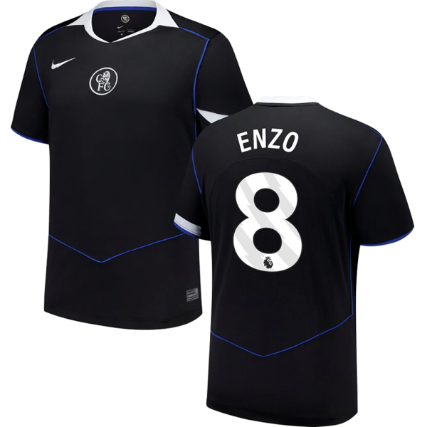 ENZO #8 CFC 1:1 Quality Third Black Fans Soccer Jersey 2025/26 (League Font 联赛字体 ) ★★