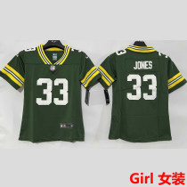 JONES #33 Green Bay Packers Girl NFL Jersey 包装工