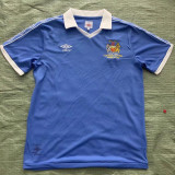 1981 Man City Centenary Cup Final Blue Retro Jersey