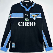 1998/99 Lazio Away Black Retro Long Sleeve Soccer Jersey
