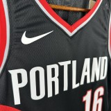 Trail Blazers YANG #16 Black NBA Jersey