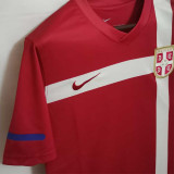 2010 Serbia Home Red Retro Soccer Jersey