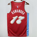2025 Grizzlies KAWAMURA #17 Red City Edition NBA Jerseys Hot Pressed