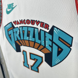 2025 Grizzlies MORANT #17 White NBA Retro Jerseys Hot Pressed