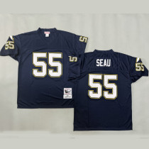 SEAU #55 Men's Los Angeles Chargers Retro NFL Jersey 闪电
