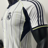 2025/26 RM White Baseball Player Version T-Shirt  硅胶版