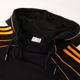 2026/27 Roma Black Hoody Thickened Fluff Zipper Jacket Tracksuit