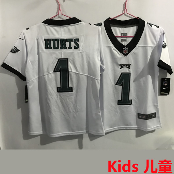 HURTS #1 Philadelphia Eagles Kids NFL Jersey 老鹰