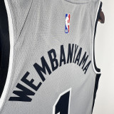 2021 Spurs WEMBANYAMA #1 Grey NBA Jerseys