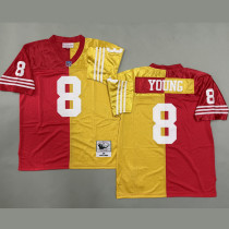 YOUNG #8 Men's San Francisco 49ers Retro NFL Jersey 49人