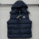 2026/27 AD Royal Blue Cotton Vest Jacket J5501 宝蓝色带帽