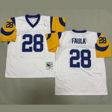 FAULK #28 Men's Los Angeles Rams Retro NFL Jersey 公羊