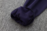 2024 PSG Dark Purple Hoody Zipper Jacket Tracksuit