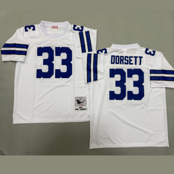 DORSETT #33 Men's Dallas Cowboys Retro NFL Jersey 牛仔 心形领