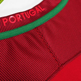 2016 Portugal Home Retro Long Sleeve Soccer Jersey