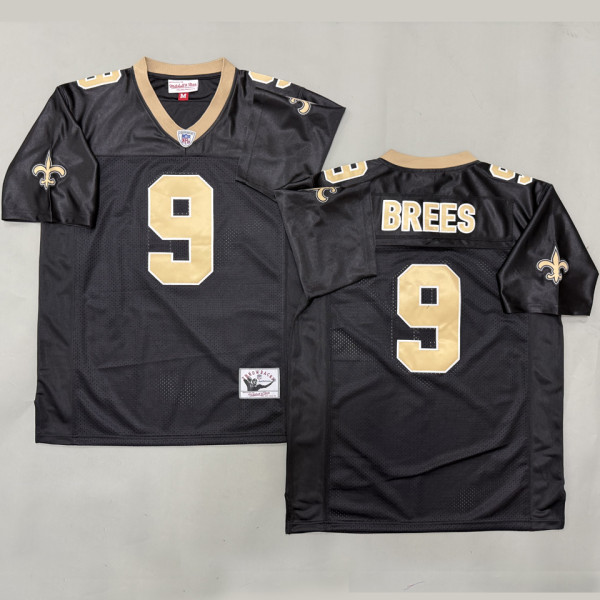 BREES #9 Men's New Orleans Saints Retro NFL Jersey 圣徒