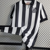 1958 Santos Black White Retro Soccer Jersey