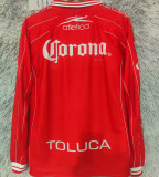 1999/2000 Deportivo Toluca Home Red Retro Long Sleeve Soccer Jersey 托卢卡