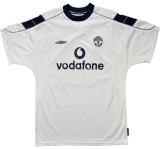 2000/2001 M Utd Away White Retro Fans Soccer Jersey（Vodafone）