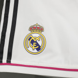 2014/2015 RM Home White Retro Player Version Shorts Pants 球员版