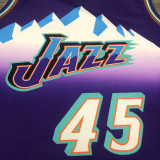 Jazz MITCHELL #45 Snow Mountain Edition Purple NBA Jerseys Hot Pressed