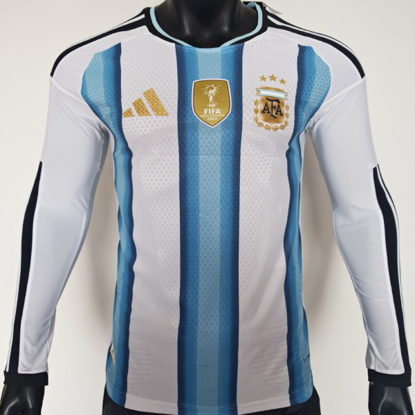 2026/27 Argentina Home Player Version Long Sleeve Soccer Jersey  背上有1893