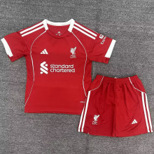 2025/26 LFC Home Red Kids Soccer Jersey 背有97标